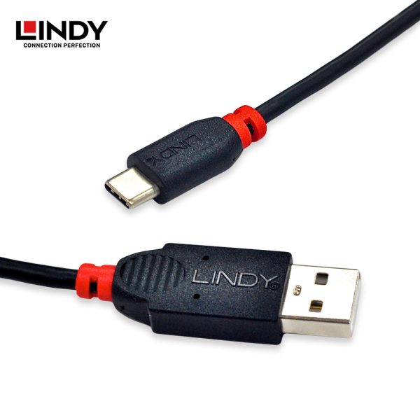 KABEL USB 2.0, TYPE C TO A, BLACK, 1M - Image 2