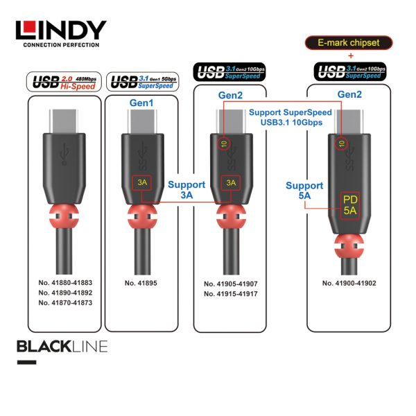 KABEL USB 3.2 GEN 2, TYPE C TO TYPE C, BLACK, 1.5M - Image 3