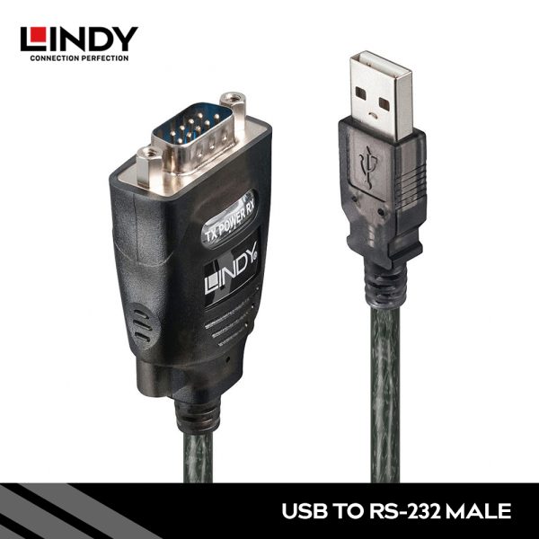 KABEL ADAPTER USB TO SERIAL RS-232 DENGAN COM RETENTION, 1.1M