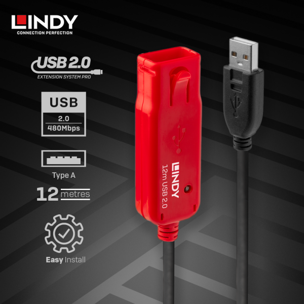 Kabel Extension USB 2.0, Type A to Type A, Aktif, 12M - Image 3