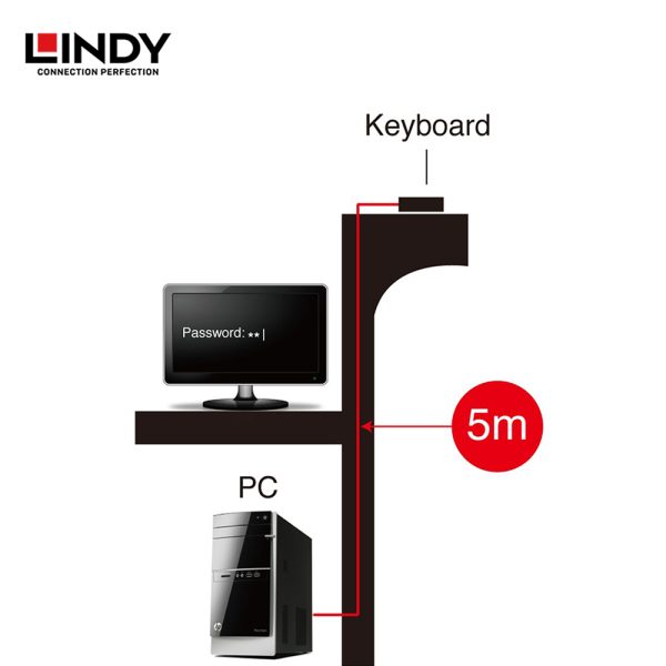 KABEL EXTENSION USB 2.0,  TYPE A TO TYPE A, 5M - Image 3