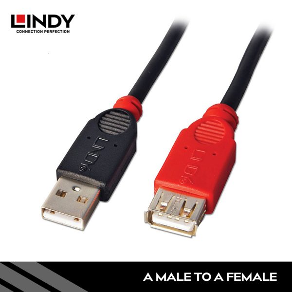 KABEL EXTENSION USB 2.0,  TYPE A TO TYPE A, 5M