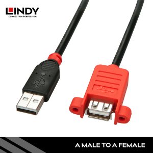 KABEL EXTENSION USB 2.0, TYPE A TO TYPE A, TIPE MOUNTED, 5M