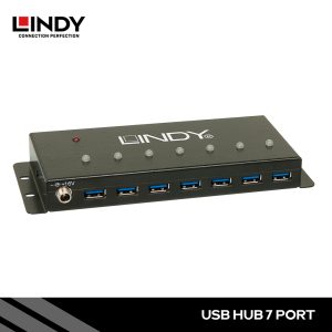 USB HUB, USB 3.0, 7 PORT, METAL CASE