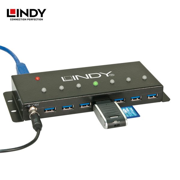USB HUB, USB 3.0, 7 PORT, METAL CASE - Image 3