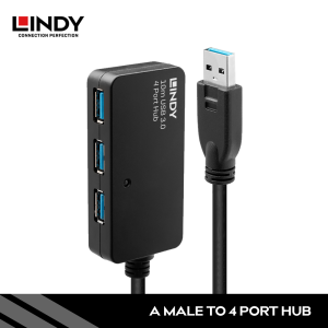Kabel Extension USB 3.0, Type A to Hub, 4 Port, Aktif, 10M