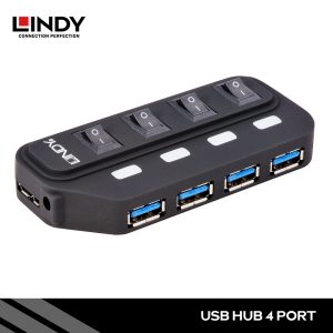 USB HUB, USB 3.0, 4 PORT, DENGAN TOMBOL ON/OFF