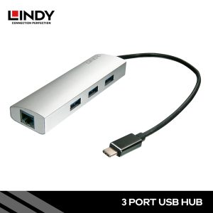 USB HUB, USB 3.2 GEN1, 3 PORT DENGAN ETHERNET