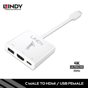 CONVERTER TYPE C TO HDMI / USB A DENGAN POWER DELIVERY