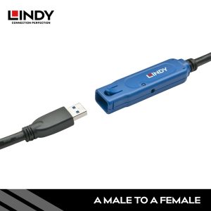 KABEL EXTENSION USB 3.0, TYPE A TO TYPE A, AKTIF, 15M