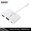 CONVERTER TYPE C TO VGA / USB A DENGAN POWER DELIVERY