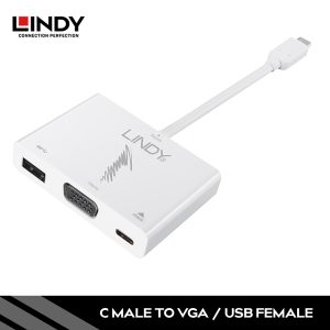 CONVERTER TYPE C TO VGA / USB A DENGAN POWER DELIVERY