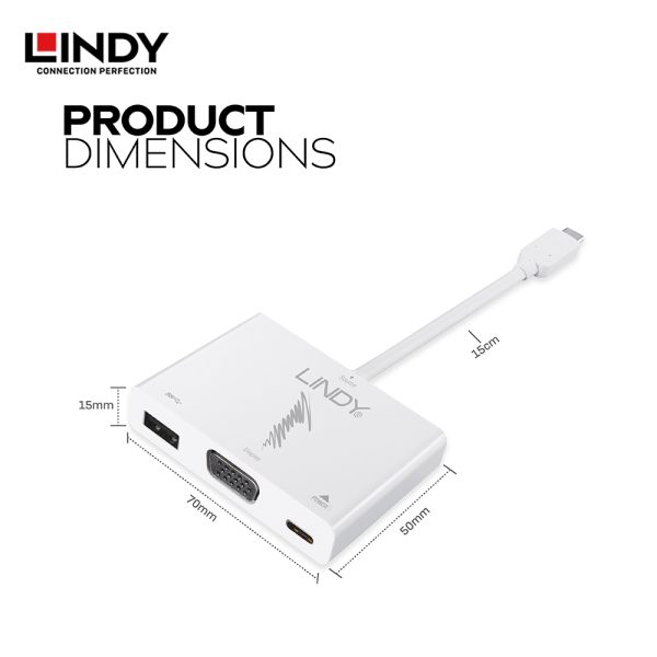 CONVERTER TYPE C TO VGA / USB A DENGAN POWER DELIVERY - Image 2