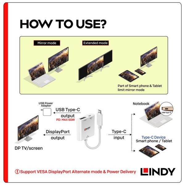 Converter Type C to DisplayPort dengan Power Delivery - Image 4