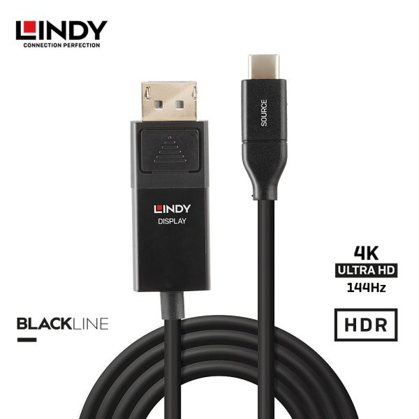 Kabel USB 3.1 GEN2, Type C to DisplayPort, Black, 2M - Image 2