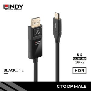 Kabel USB 3.1 GEN2, Type C to DisplayPort, Black, 2M