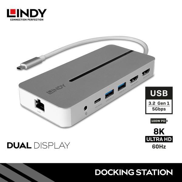 DOCKING STATION TYPE C DUAL DISPLAY HDMI