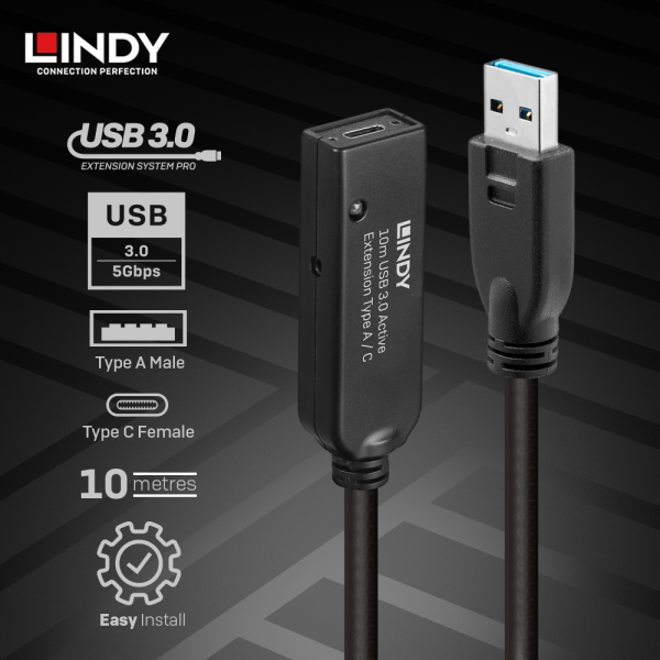 Kabel Extension USB 3.2 Gen 1, Type A to Type C, Aktif, 10M - Image 4
