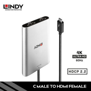 Adapter Thunderbolt 3, Type C to Dual HDMI, MST Hub