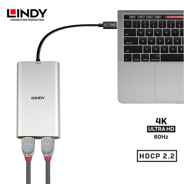Adapter Thunderbolt 3, Type C to Dual HDMI, MST Hub - Image 2