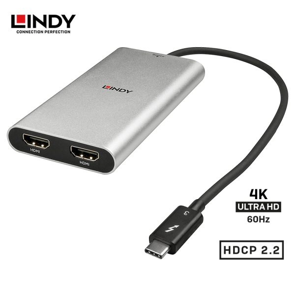 Adapter Thunderbolt 3, Type C to Dual HDMI, MST Hub - Image 3