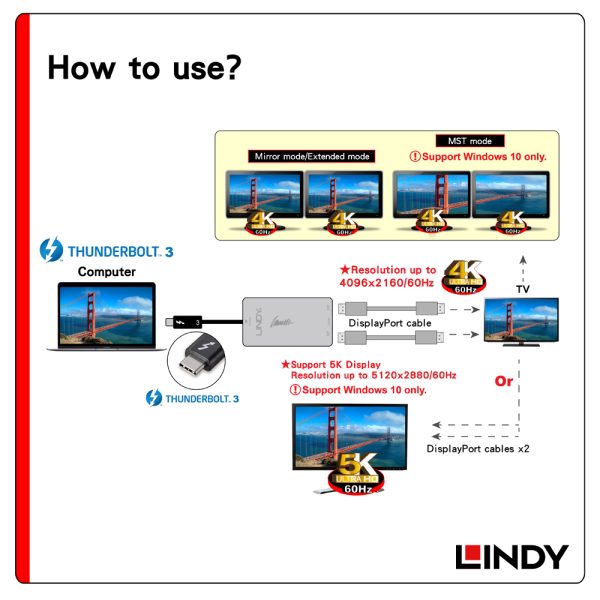 CONVERTER THUNDERBOLT 3 TO DUAL DISPLAYPORT - Image 3