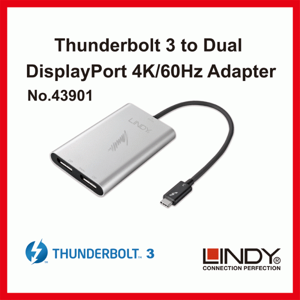 CONVERTER THUNDERBOLT 3 TO DUAL DISPLAYPORT - Image 2