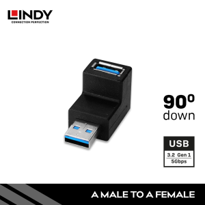 Adapter USB 3.2 Gen 1 Type A to Type A Down Angle 90 Degree