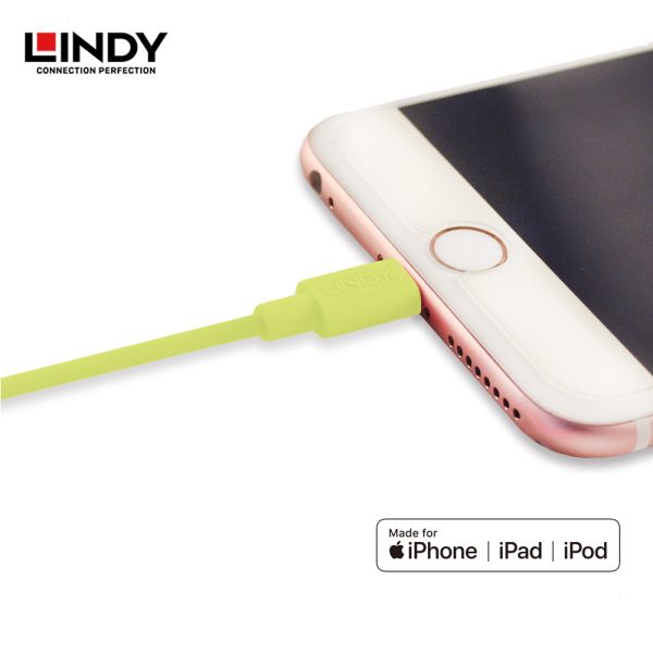 KABEL APPLE, TYPE A TO LIGHTNING MFI CERTIFIED, 1M KUNING - Image 2