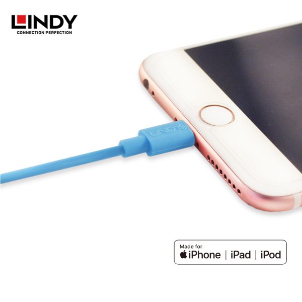 KABEL APPLE, TYPE A TO LIGHTNING MFI CERTIFIED, 1M BIRU - Image 2