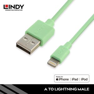KABEL APPLE,  TYPE A TO LIGHTNING MFI CERTIFIED, 1M HIJAU