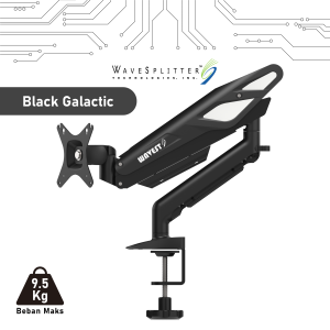 Bracket Arm Gas Spring Monitor Gaming E-Sport Style - Black Galactic