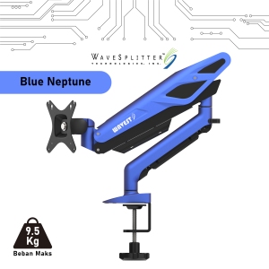 Bracket Arm Gas Spring Monitor Gaming E-Sport Style - Blue Neptune