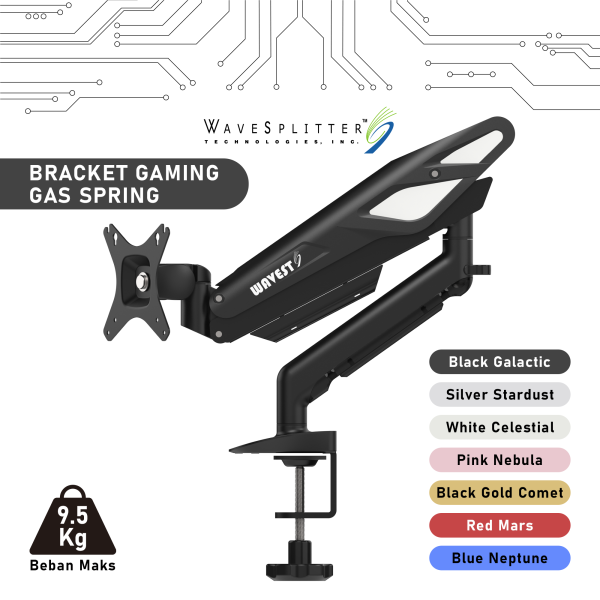 Bracket Arm Gas Spring Monitor Gaming E-Sport Style - Pink Nebula - Image 2