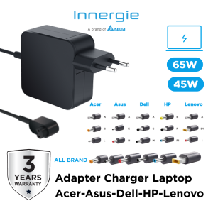 INNERGIE T6 Charger Laptop Universal 65W Original Acer ASUS Lenovo Dell HP Adaptor Laptop 45W 65W