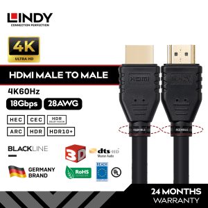 Kabel HDMI 4K60Hz, HDMI to HDMI, Black, 0.5M